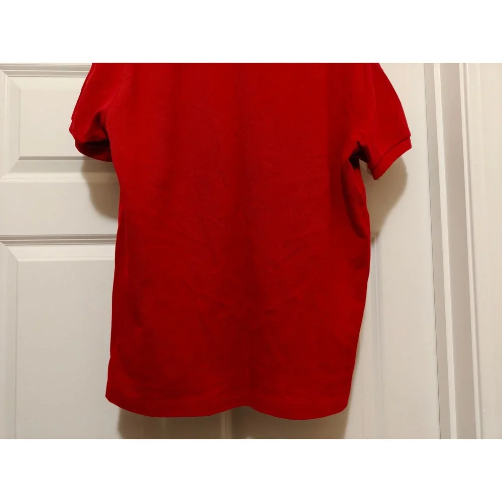 Polo Ralph Lauren Mens Custom Slim Fit Red Cotton Pique Polo Shirt Medium M